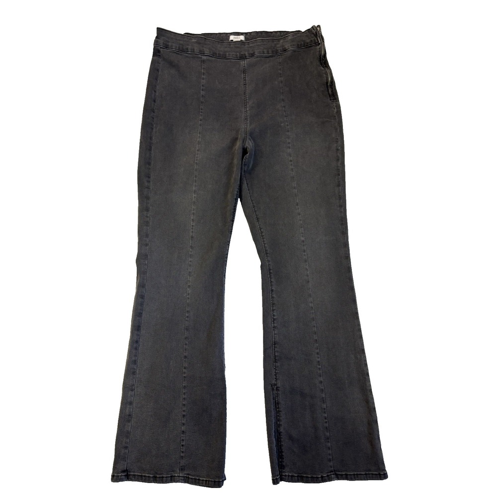 Forever 21 Women's 16 Faded Black‎ High Rise Sexy Flared Jeans Hippie Festival